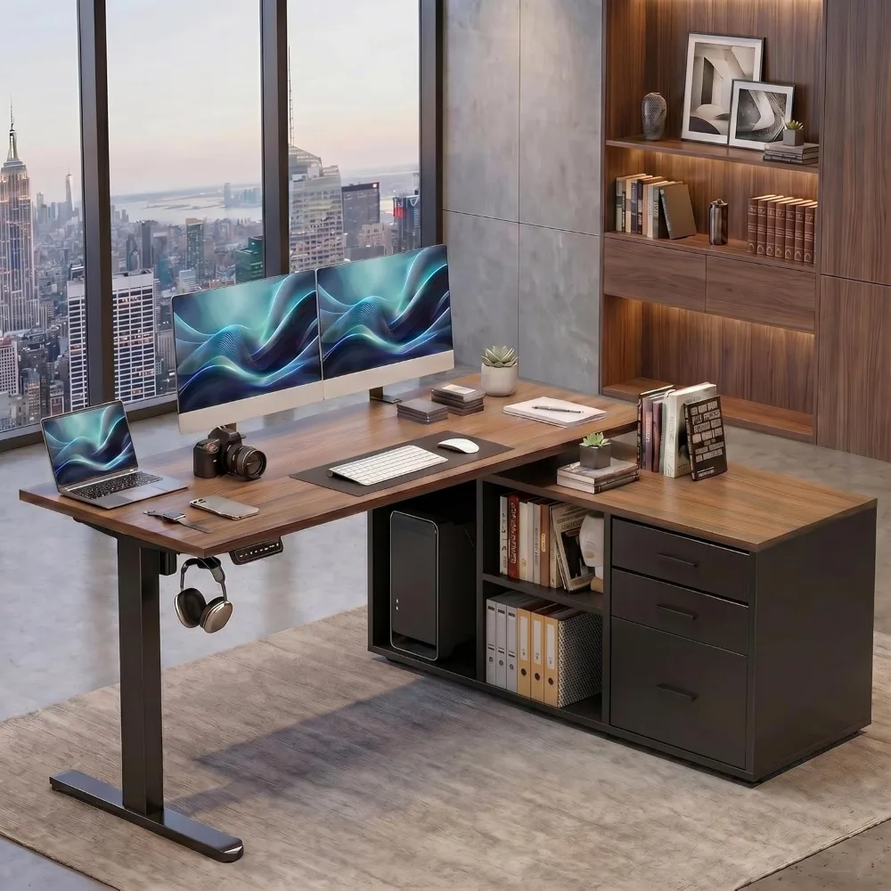Desk Setup L Shaped - Scrivania a L HUANUO da 55