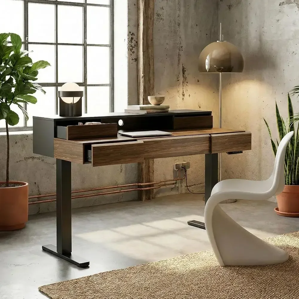 Monitor Riser Wood - Scrivania Elettrica Regolabile in Altezza in