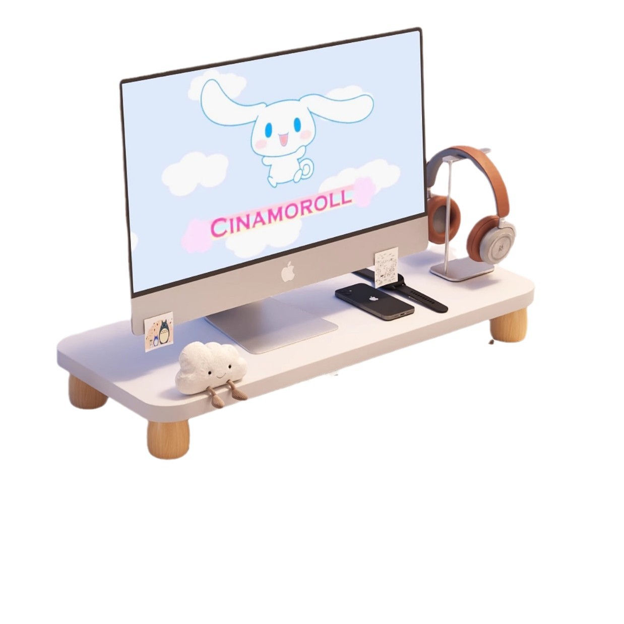 Monitor Riser Wood - Supporto Regolabile per Monitor, Stand per