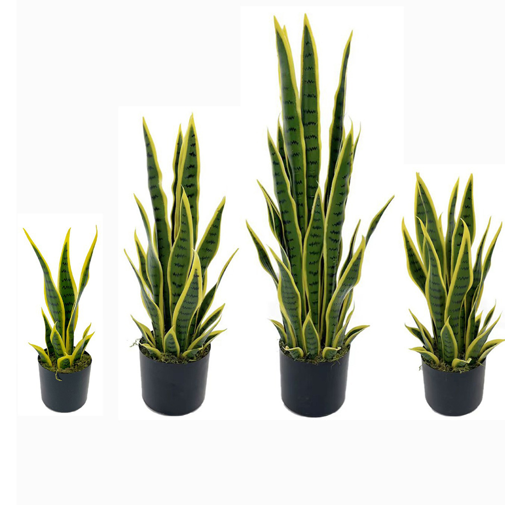 Desk Setup Plant - Pianta Artificiale Sansevieria (Serpentina) 40-100cm con