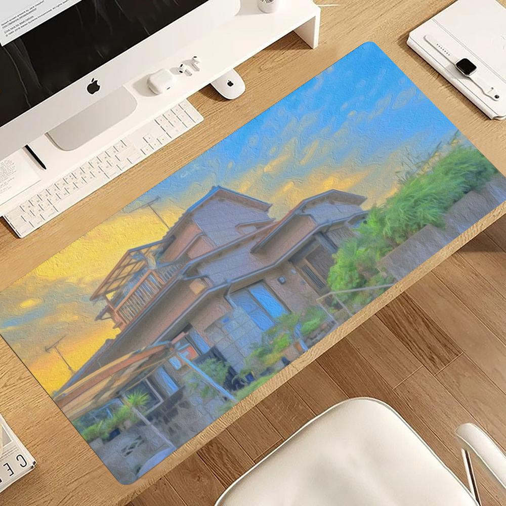 Desk View Setup - Tappetino per Mouse con Vista Urbana