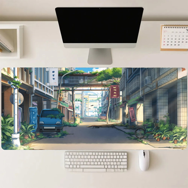 Desk View Setup - Tappetino per mouse da gaming grande,
