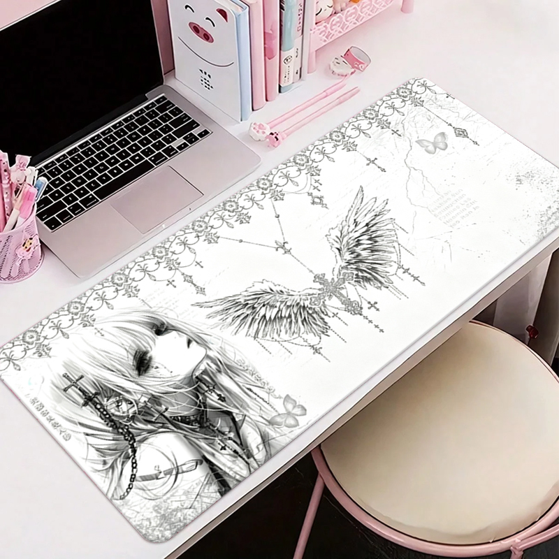 Desk Setup Mat - Tappetino per mouse in pelle, nero