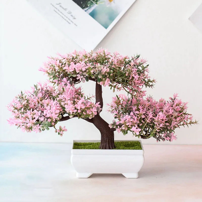 Desk Setup Plant - Piante artificiali Bonsai Pianta finta Fiori
