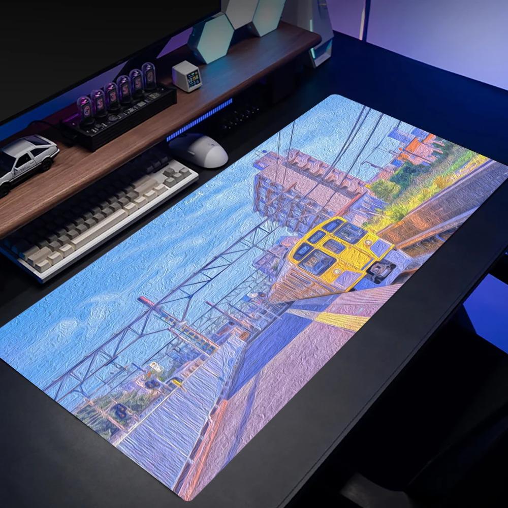 Desk View Setup - Tappetino per Mouse con Vista Urbana