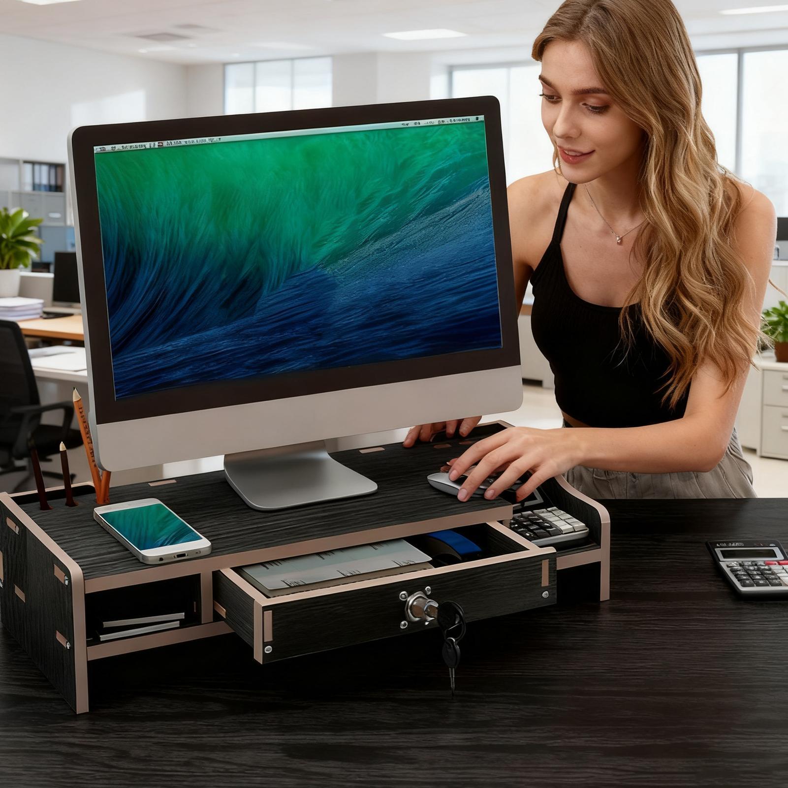 Supporto per monitor per scriv - Monitor Riser Wood recensione e prezzo