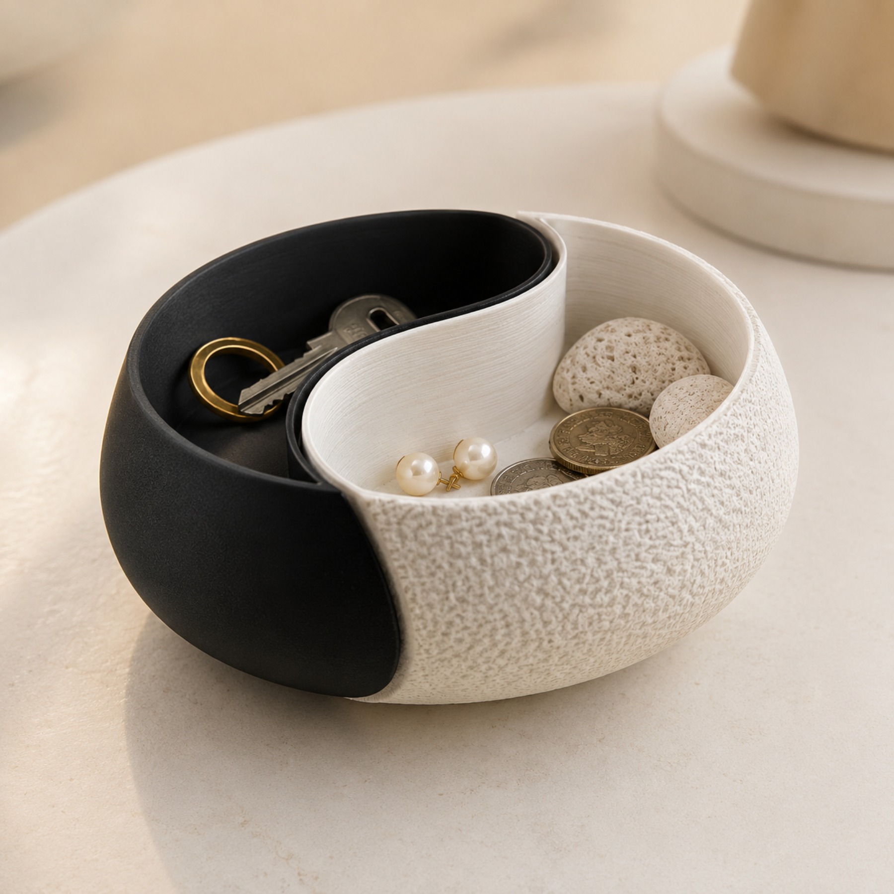 Ciotola portaoggetti monopezzo - Desk Setup Black And White recensione e prezzo