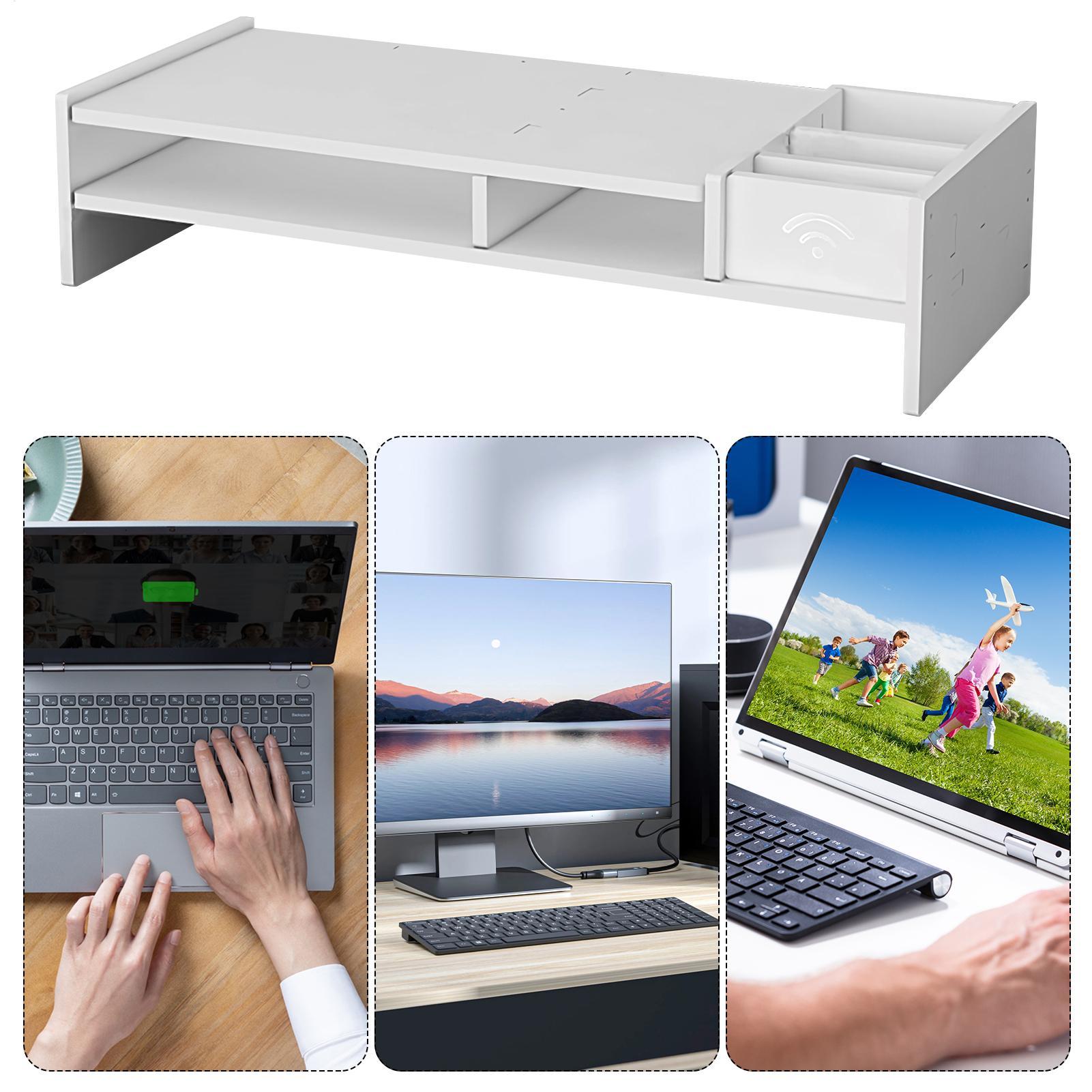 Organizzatore da scrivania a 3 - Monitor Riser Wood recensione e prezzo