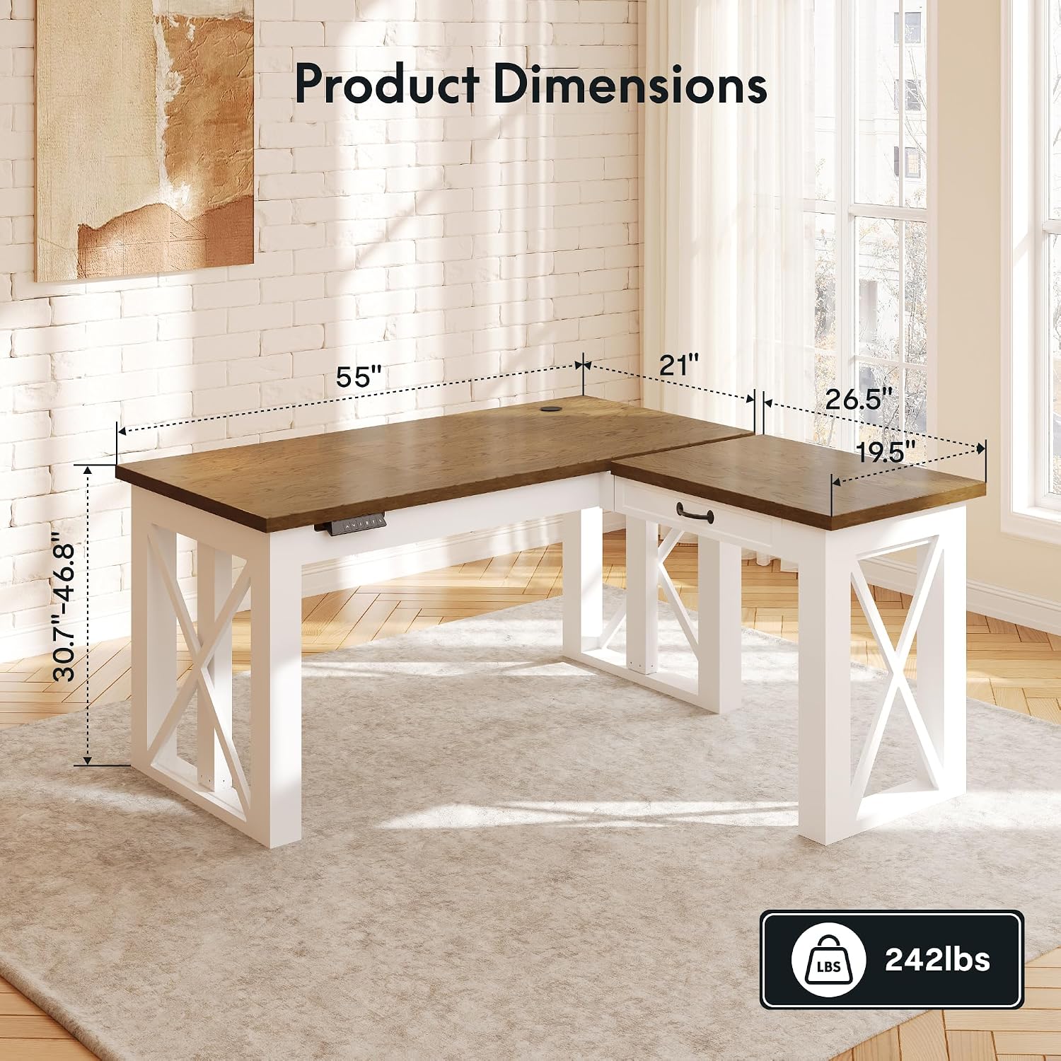 Scrivania ad Angolo a L con Ca - Desk Setup L Shaped recensione e prezzo