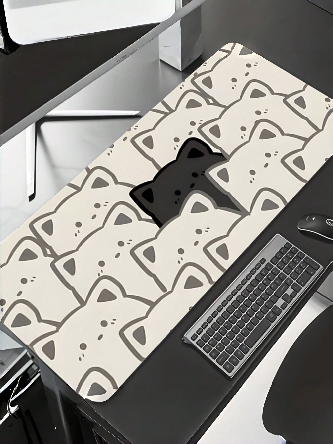 1 Pezzo Grande Tappetino per M - Desk Setup Black And White recensione e prezzo