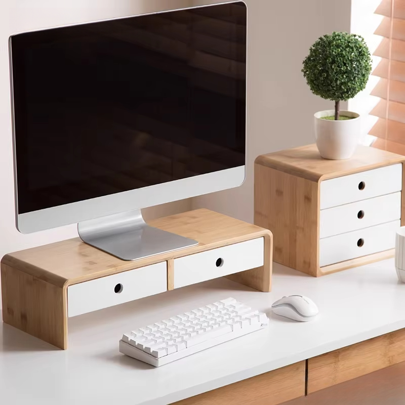 Organizer da tavolo ecologico  - Monitor Riser Wood recensione e prezzo