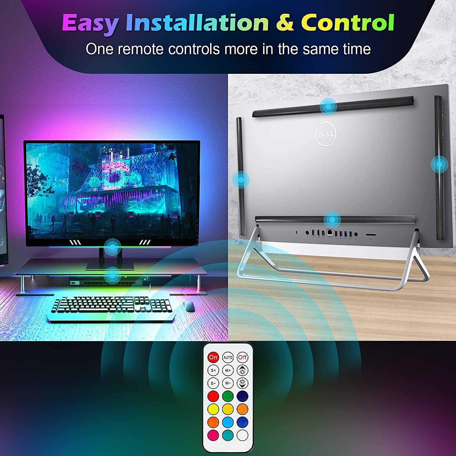 Barra luminosa sotto il monito - Desk Setup Diy recensione e prezzo