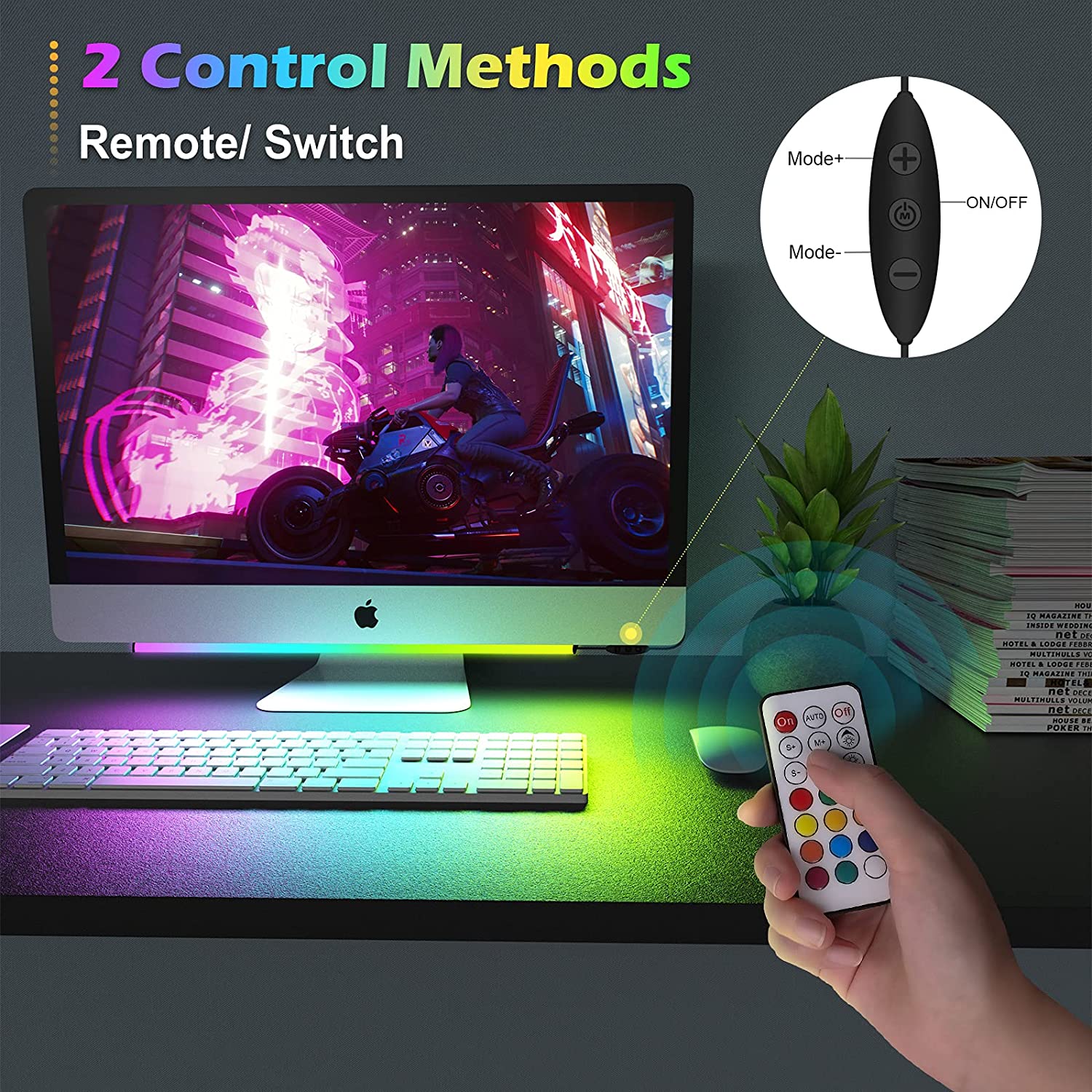 Barra luminosa sotto il monito - Desk Setup Diy recensione e prezzo